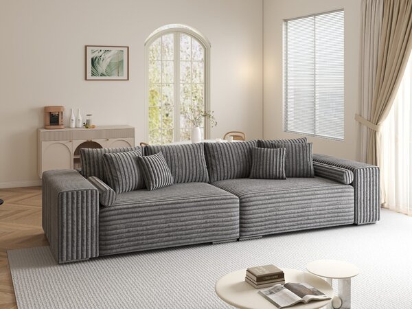 Canapea extensibilă dumonde cu ladă de depozitare Marbela XXL Tilia Gri 295x120 cm