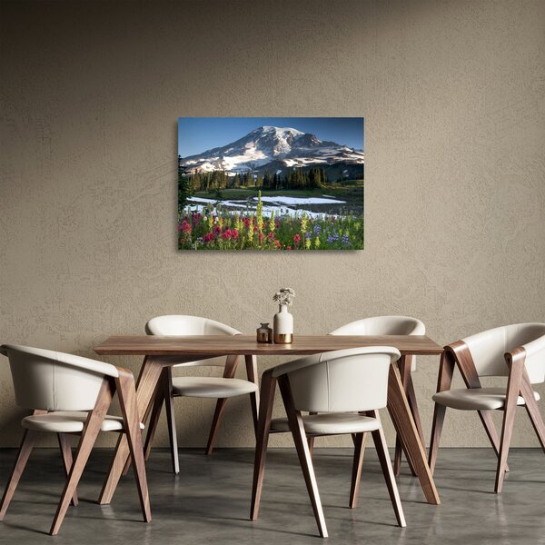 Tablou pe sticlă - Muntele Rainier (70x50 cm)