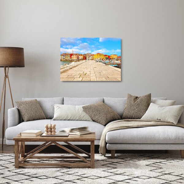 Tablou pe sticlă - Orașul Istrian vechi Poreč, Croația (70x50 cm)