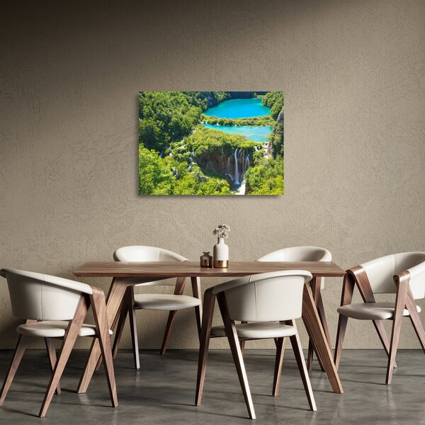 Tablou pe sticlă - Cascade (70x50 cm)