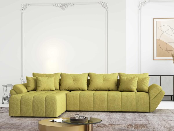 Colțar extensibil dumonde cu ladă de depozitare Berlin XL Enjoy Green 350x185 cm