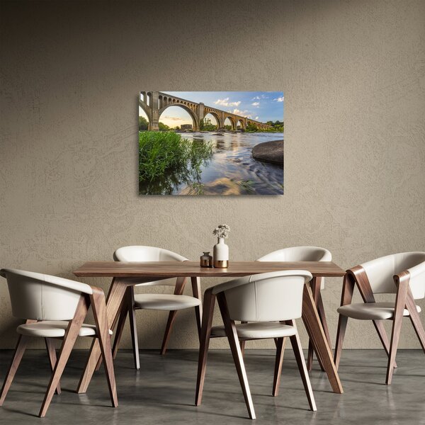 Tablou pe sticlă - Podul de cale ferată Richmond (70x50 cm)