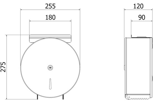 Mexen Spira-H+, suport hârtie igienică cu raft pentru telefon, oțel periat, 70K561-01