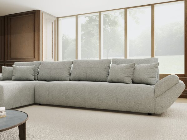 Colțar extensibil dumonde cu ladă de depozitare Berlin XL Quelle Gri 83 350x185 cm