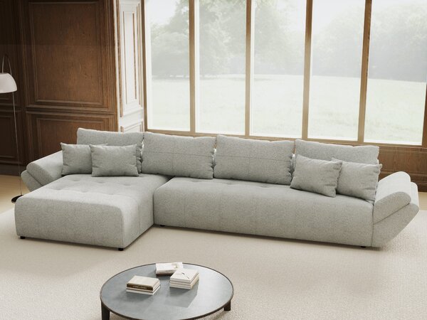 Colțar extensibil dumonde cu ladă de depozitare Berlin XL Quelle Gri 83 350x185 cm