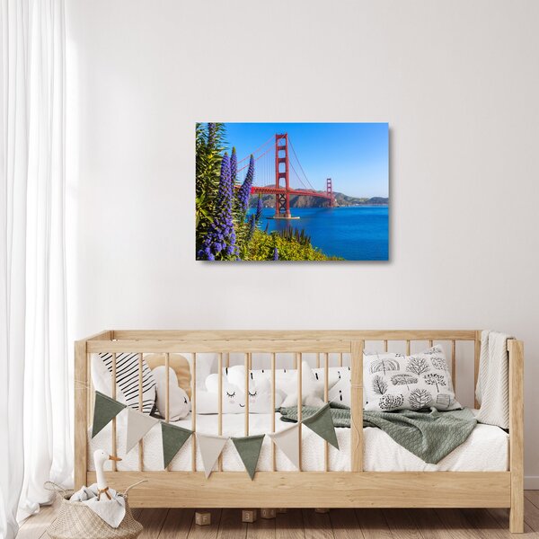 Tablou pe sticlă - Podul Golden Gate, San Francisco (70x50 cm)