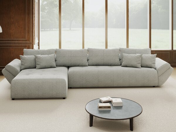 Colțar extensibil dumonde cu ladă de depozitare Berlin XL Quelle Gri 83 350x185 cm