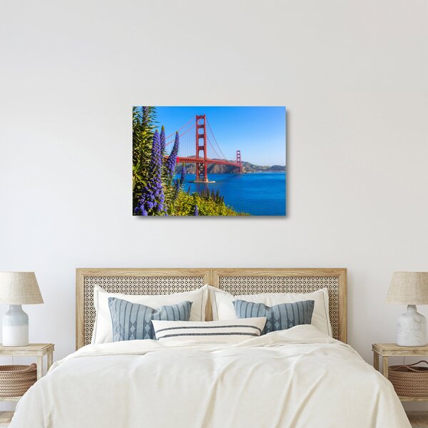 Tablou pe sticlă - Podul Golden Gate, San Francisco (70x50 cm)