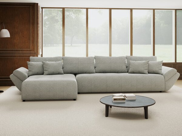 Colțar extensibil dumonde cu ladă de depozitare Berlin XL Quelle Gri 83 350x185 cm