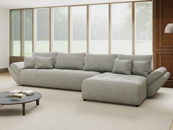 Colțar extensibil dumonde cu ladă de depozitare Berlin XL Quelle Gri 83 II 350x185 cm