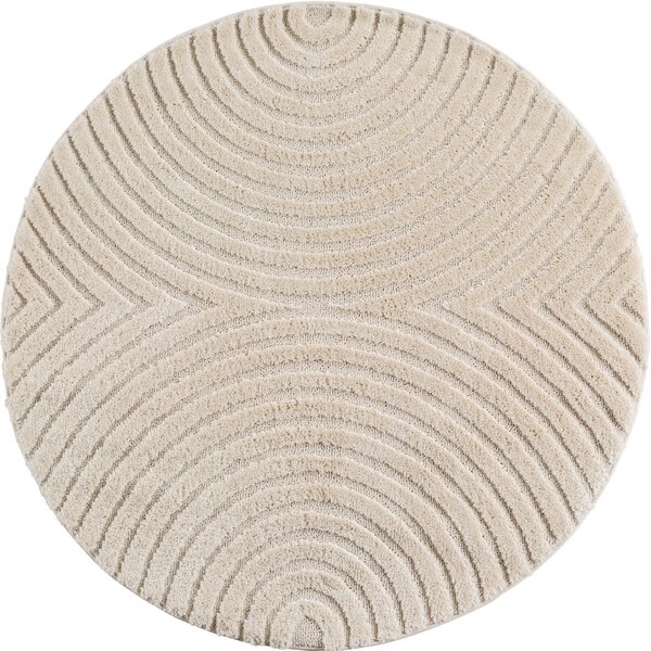 Covor Art Crem V2, Rotund, D120 cm