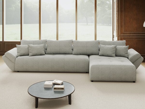 Colțar extensibil dumonde cu ladă de depozitare Berlin XL Quelle Gri 83 II 350x185 cm