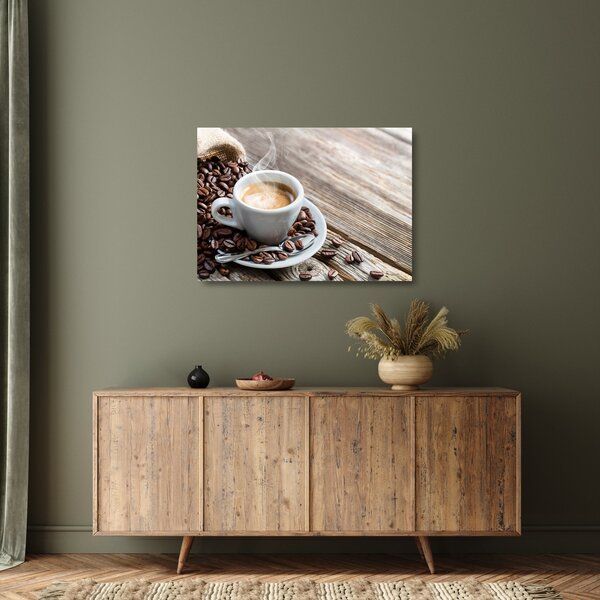 Tablou pe sticlă - Espresso (70x50 cm)