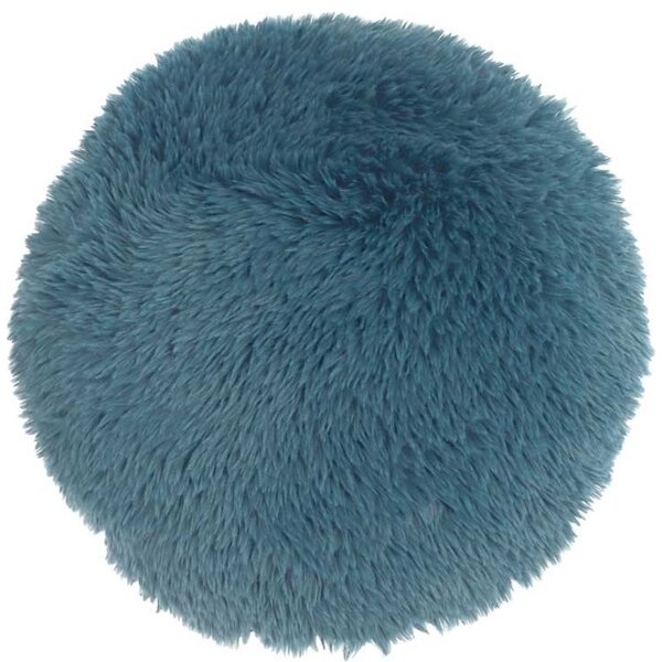 Perna decorativa rotunda MATS 40 cm, albastra