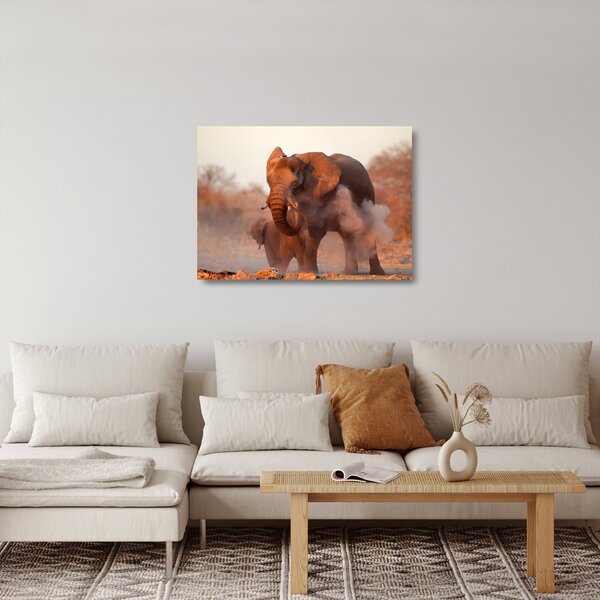 Tablou pe sticlă - Marele elefant african (70x50 cm)