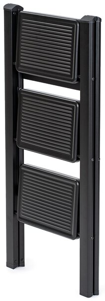 Scară pliabilă din oțel 4Home Steel, 3 trepte,negru