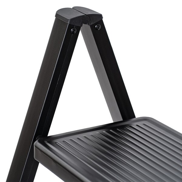 Scară pliabilă din oțel 4Home Steel, 3 trepte,negru