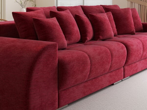 Canapea extensibilă dumonde cu 2 lăzi de depozitare Verona Monolith Rosu 310x120 cm