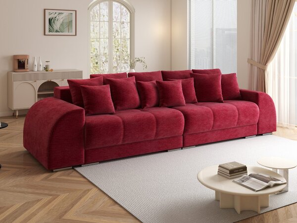 Canapea extensibilă dumonde cu 2 lăzi de depozitare Verona Monolith Rosu 310x120 cm