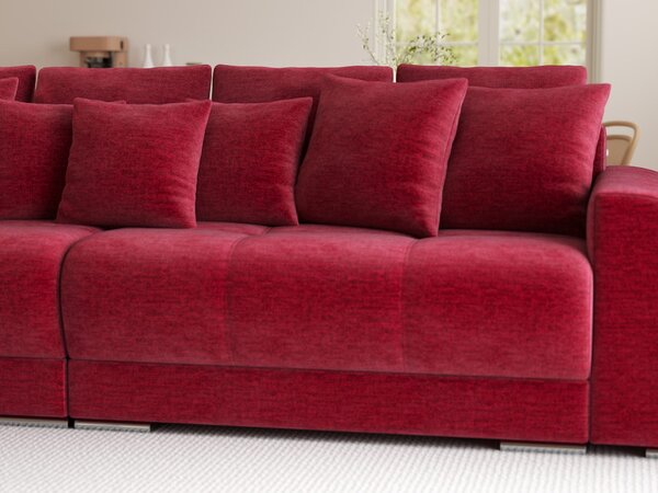 Canapea extensibilă dumonde cu 2 lăzi de depozitare Verona Monolith Rosu 310x120 cm