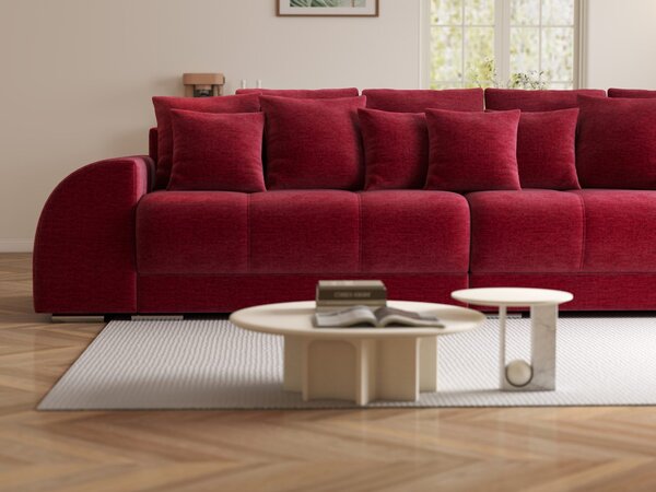 Canapea extensibilă dumonde cu 2 lăzi de depozitare Verona Monolith Rosu 310x120 cm