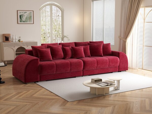 Canapea extensibilă dumonde cu 2 lăzi de depozitare Verona Monolith Rosu 310x120 cm