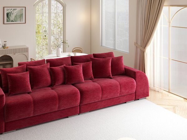 Canapea extensibilă dumonde cu 2 lăzi de depozitare Verona Monolith Rosu 310x120 cm