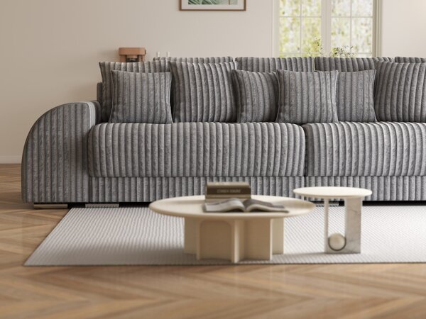 Canapea extensibilă dumonde cu 2 lăzi de depozitare Verona Tilia Gri 310x120 cm