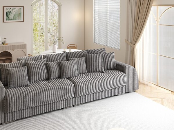 Canapea extensibilă dumonde cu 2 lăzi de depozitare Verona Tilia Gri 310x120 cm