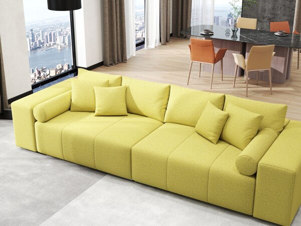 Canapea extensibilă dumonde cu ladă de depozitare Marbela Enjoy Green XXL 295x100 cm