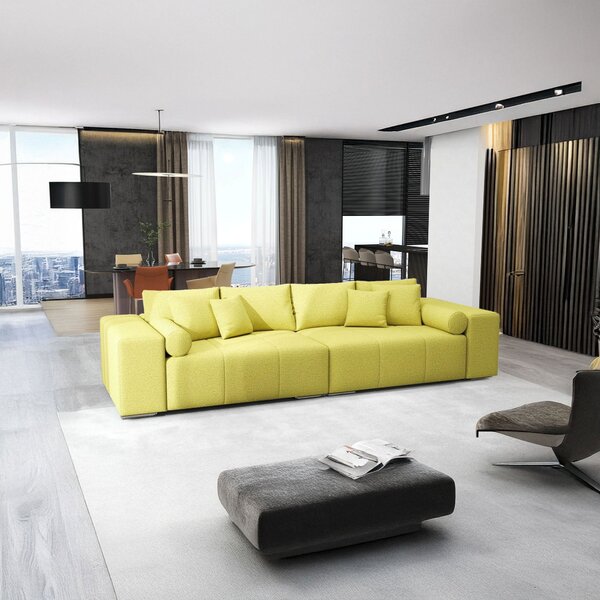 Canapea extensibilă dumonde cu ladă de depozitare Marbela Enjoy Green XXL 295x100 cm