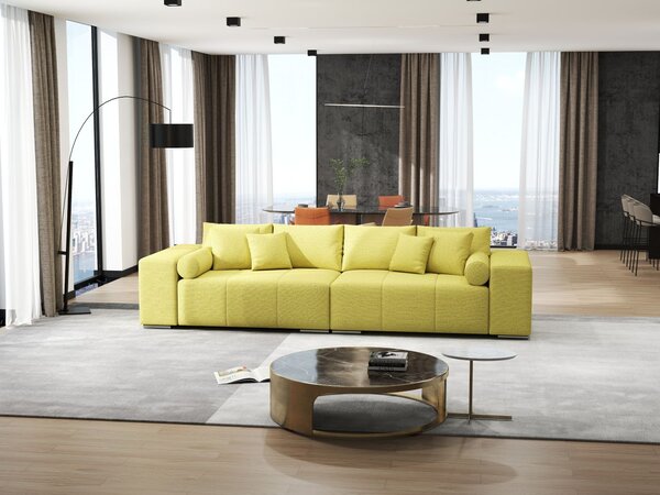 Canapea extensibilă dumonde cu ladă de depozitare Marbela Enjoy Green XXL 295x100 cm