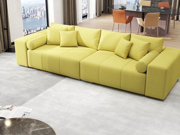 Canapea extensibilă dumonde cu ladă de depozitare Marbela Enjoy Green XXL 295x100 cm