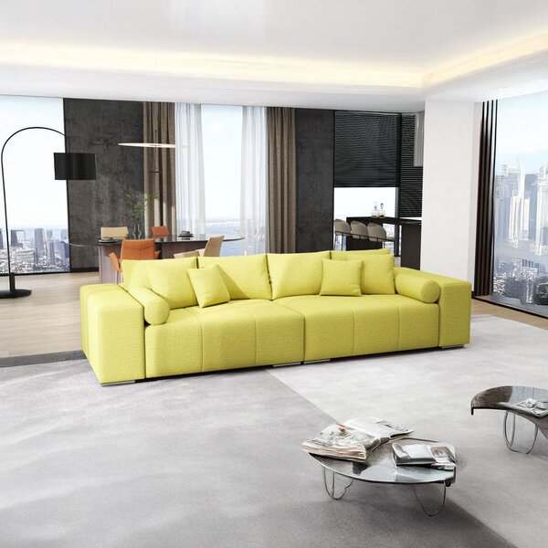 Canapea extensibilă dumonde cu ladă de depozitare Marbela Enjoy Green XXL 295x100 cm
