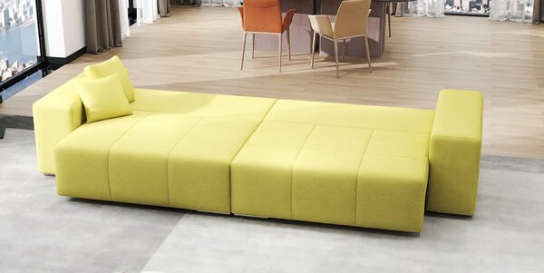 Canapea extensibilă dumonde cu ladă de depozitare Marbela Enjoy Green XXL 295x100 cm