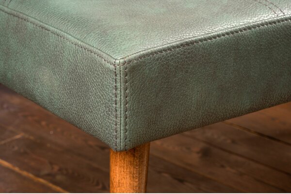 Bancuta POLE, lemn de fag/poliester, verde, 92x46x44 cm