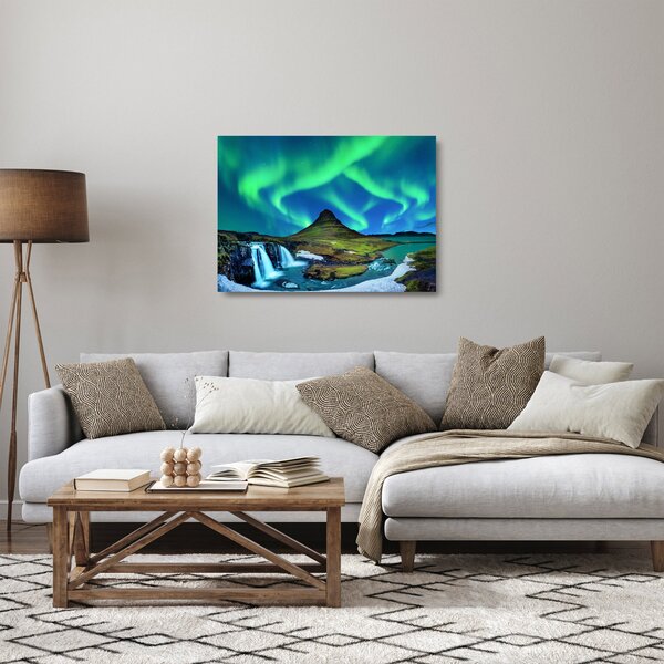 Tablou pe sticlă - Kirkjufell, Islanda (70x50 cm)