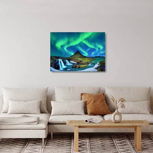 Tablou pe sticlă - Kirkjufell, Islanda (70x50 cm)