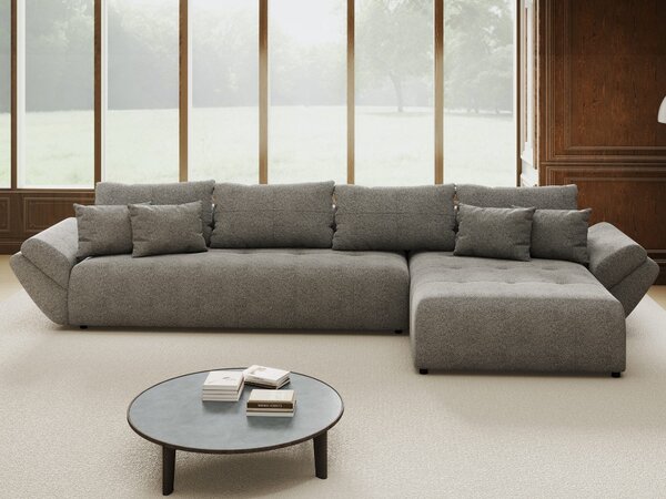 Colțar extensibil dumonde cu ladă de depozitare Berlin XL Quelle Gri 92 II 350x185 cm