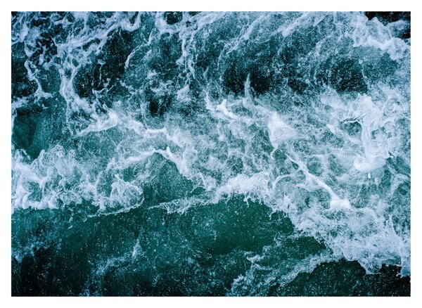 Tablou pe sticlă - Valuri oceanice (70x50 cm)