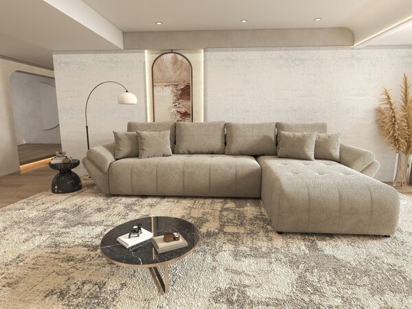 Colțar extensibil dumonde cu ladă de depozitare Berlin XL Vibe Maro 21 II 350x185 cm