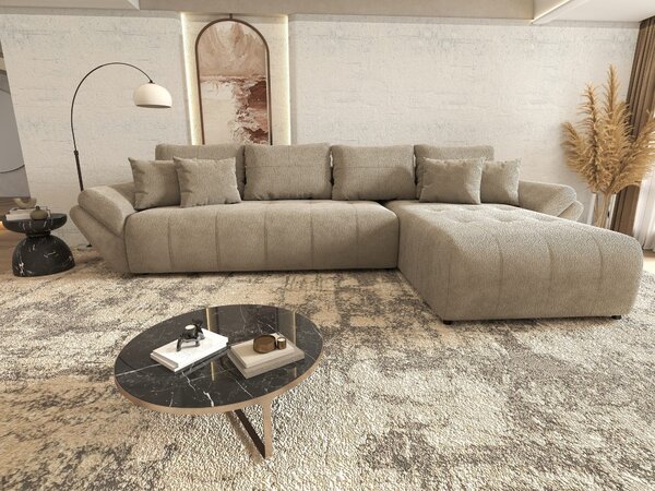 Colțar extensibil dumonde cu ladă de depozitare Berlin XL Vibe Maro 21 II 350x185 cm