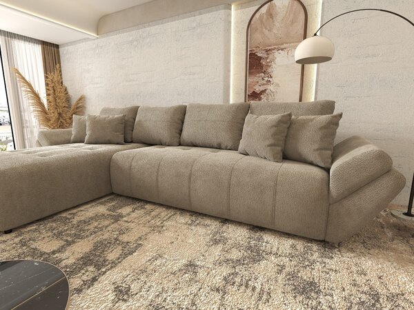 Colțar extensibil dumonde cu ladă de depozitare Berlin XL Vibe Maro 350x185 cm