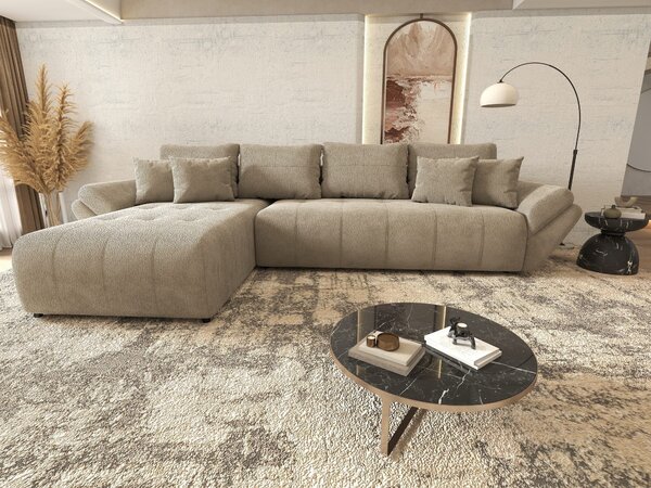 Colțar extensibil dumonde cu ladă de depozitare Berlin XL Vibe Maro 350x185 cm