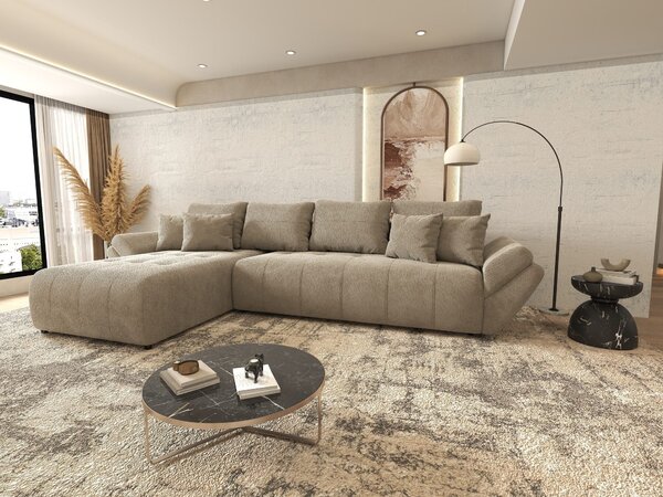 Colțar extensibil dumonde cu ladă de depozitare Berlin XL Vibe Maro 350x185 cm