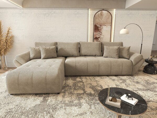Colțar extensibil dumonde cu ladă de depozitare Berlin XL Vibe Maro 350x185 cm