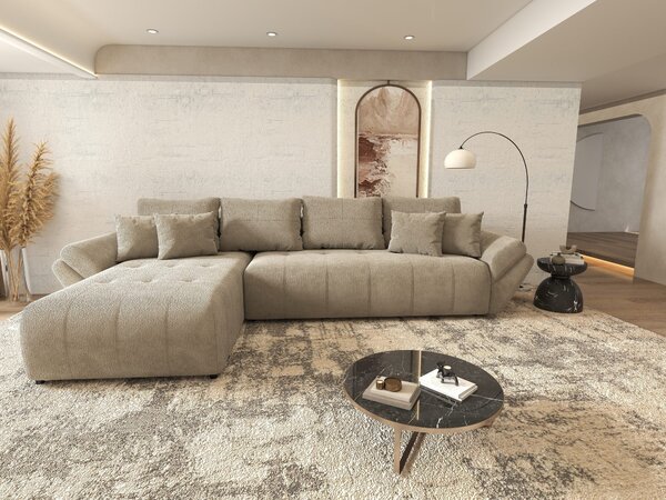 Colțar extensibil dumonde cu ladă de depozitare Berlin XL Vibe Maro 350x185 cm