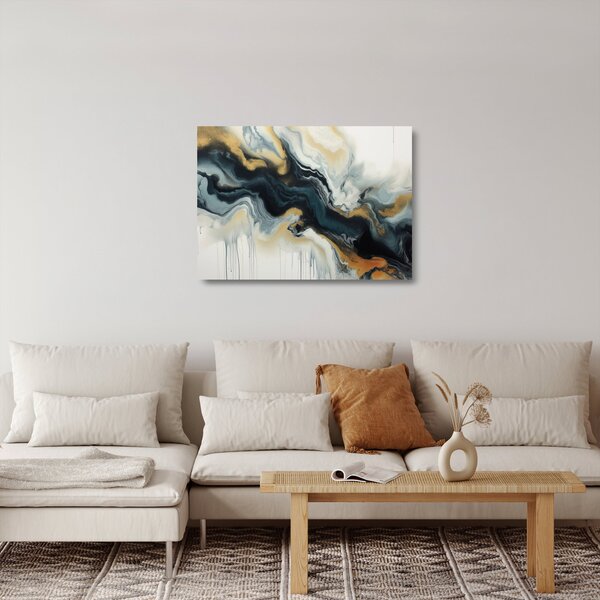 Tablou pe sticlă - Desen marmorat (70x50 cm)