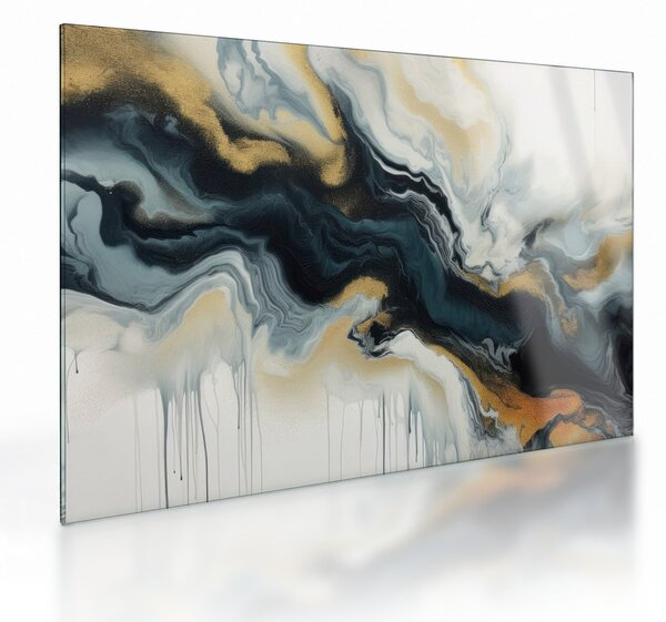 Tablou pe sticlă - Desen marmorat (70x50 cm)