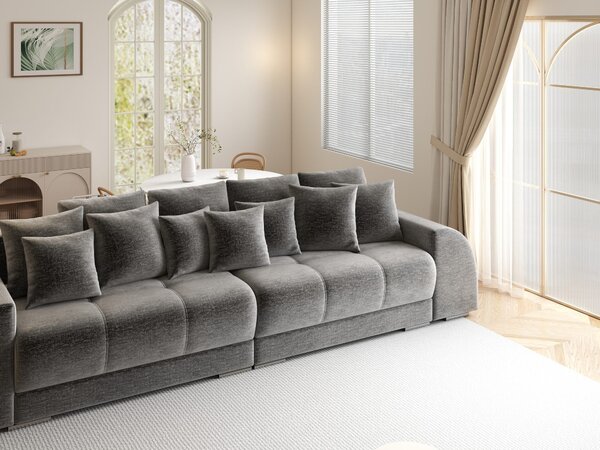Canapea extensibilă dumonde cu 2 lăzi de depozitare Verona Monolith Gri 310x120 cm